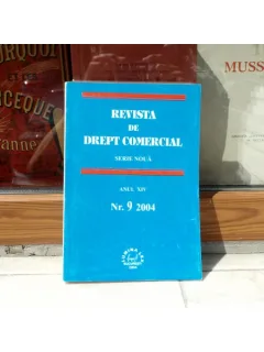 REVISTA DE DREPT COMERCIAL SERIE NOUA ANUL XIV NR.9 2004 , Cursuri