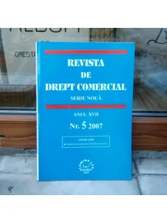 REVISTA DE DREPT COMERCIAL SERIE NOUA ANUL XVII NR.5 2007 , Cursuri