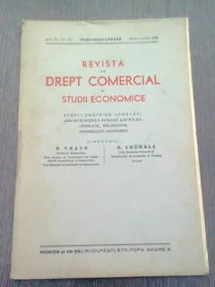 REVISTA DE DREPT COMERCIAL SI STUDII ECONOMICE NR.3-4/1936