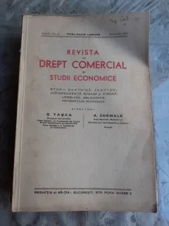 REVISTA DE DREPT COMERCIAL SI STUDII ECONOMICE NR.8/1934