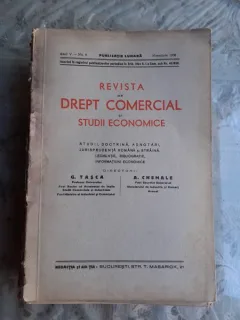 REVISTA DE DREPT COMERCIAL SI STUDII ECONOMICE NR.9/1938