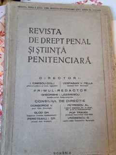 Revista de drept penal si stiinta penitenciara Anul XXIII Nr. 1-5