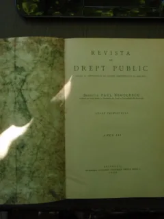 Revista de drept public 1928 - Paul Negulescu
