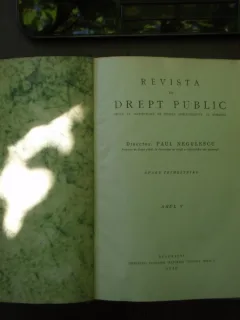 Revista de drept public anul V 1930 - Paul Negulescu