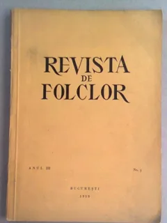 REVISTA DE ETNOGRAFIE SI FOLCLOR NR.3/1958
