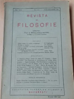 Revista de Filosofie - Nr. 3-4 Iulie-Decembrie 1943