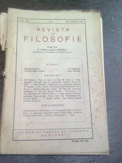 REVISTA DE FILOSOFIE NR.1/1937