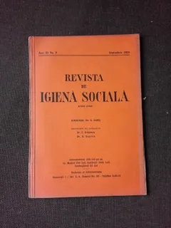 REVISTA DE IGIENA SOCIALA NR.9/1933