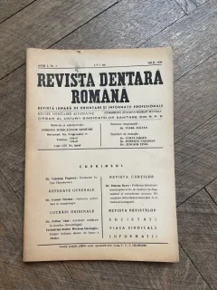 Revista dentara romana Anul I Nr. 3 1948