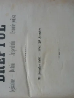 Revista Dreptul, anul IX si X, 1880, 1881
