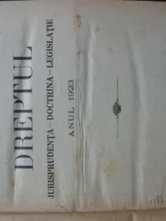 Revista Dreptul, anul LI, 1923