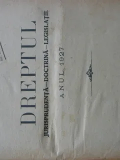 Revista Dreptul, anul LV, 1927