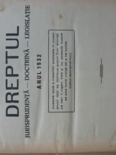 Revista Dreptul, anul LX, 1932