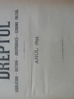 Revista Dreptul, anul XXIII, 1894