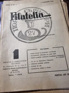 Revista Filatelia, revista filatelistilor din Romania nr.1/1949
