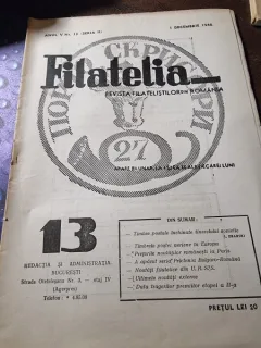 Revista Filatelia, revista filatelistilor din Romania nr.13/1948
