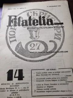 Revista Filatelia, revista filatelistilor din Romania nr.14/1948
