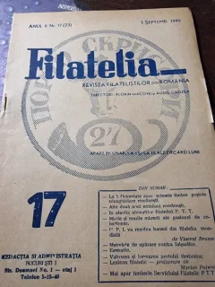 Revista Filatelia, revista filatelistilor din Romania nr.17(23)/1945