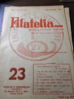 Revista Filatelia, revista filatelistilor din Romania nr.23(29)/1945