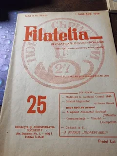 Revista Filatelia, revista filatelistilor din Romania nr.25(31)/1946