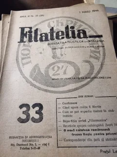 Revista Filatelia, revista filatelistilor din Romania nr.33(39)/1946