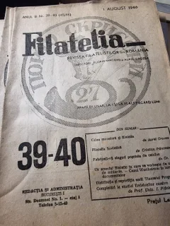 Revista Filatelia, revista filatelistilor din Romania nr.39-40(45-46)/1946