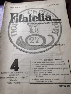 Revista Filatelia, revista filatelistilor din Romania nr.4/1948