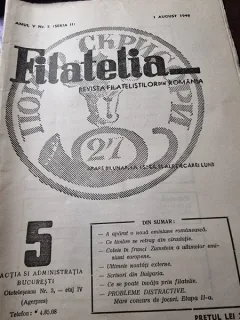 Revista Filatelia, revista filatelistilor din Romania nr.5/1948