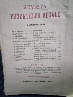 Revista Fundatiilor Regale - 1 Ianuarie 1934