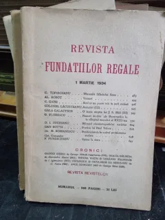Revista Fundatiilor Regale - 1 Martie 1934
