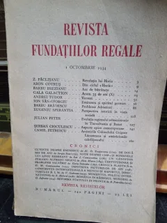 Revista Fundatiilor Regale - 1 Octombrie 1934