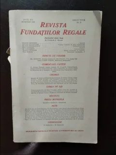 Revista Fundatiilor Regale Anu; XII Noiembrie 1945 Nr. 3