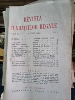 Revista Fundatiilor Regale - Anul II 1 Iulie 1935 Nr. 7