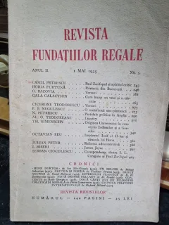 Revista Fundatiilor Regale - Anul II 1 Mai 1935 Nr. 5