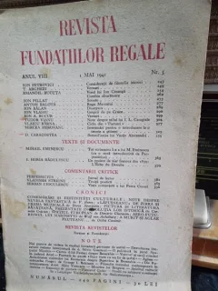 Revista Fundatiilor Regale - Anul VIII 1 Mai 1941 Nr. 5