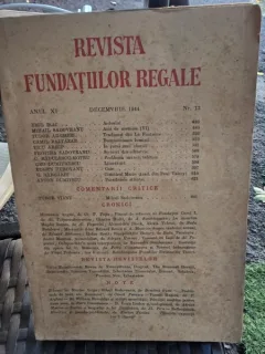 Revista Fundatiilor Regale Anul XI Decembrie 1944 Nr.12