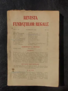 Revista fundatiilor regale nr.12 anul XI Decemvrie 1944