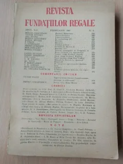 Revista Fundatiilor Regale - Anul XII, Nr. 2/1945