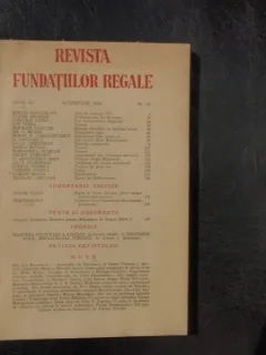 Revista fundatiilor regale nr.10 anul XI Octomvrie1944