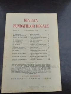 REVISTA FUNDATIILOR REGALE NR.10/1938