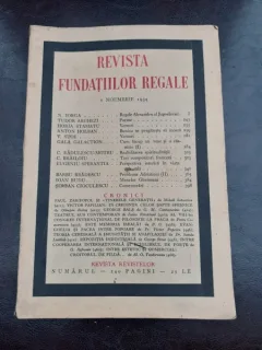REVISTA FUNDATIILOR REGALE NR.11/1934