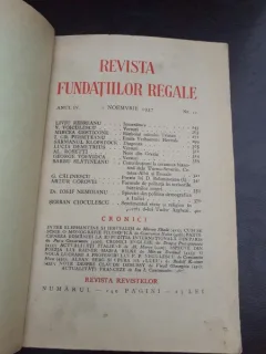 REVISTA FUNDATIILOR REGALE NR.11/1937
