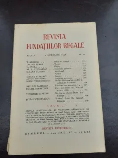 REVISTA FUNDATIILOR REGALE NR.11/1938