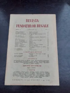 REVISTA FUNDATIILOR REGALE NR.1/1943