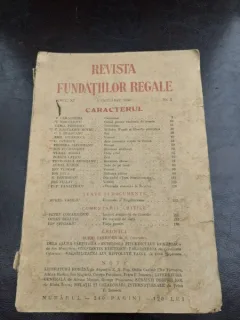 REVISTA FUNDATIILOR REGALE NR.1/1944