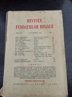 REVISTA FUNDATIILOR REGALE NR.12/1935