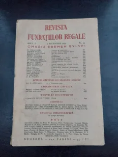 REVISTA FUNDATIILOR REGALE NR.12/1943
