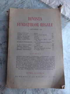 REVISTA FUNDATIILOR REGALE NR.1/DECEMBRIE 1934