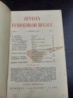 REVISTA FUNDATIILOR REGALE NR.4/1938