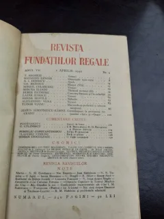 REVISTA FUNDATIILOR REGALE NR.4/1940